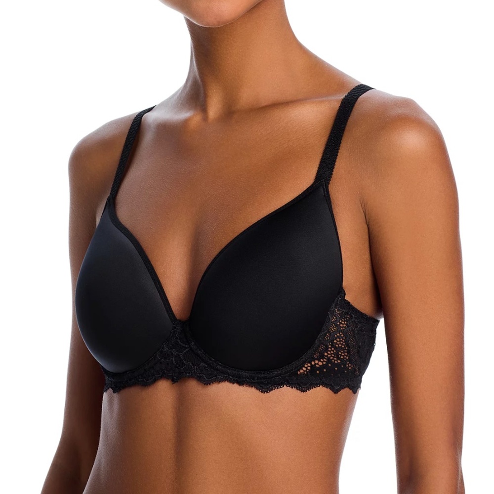 Simone Perele Black Caresse 3D Plunge Bra, 30DDD